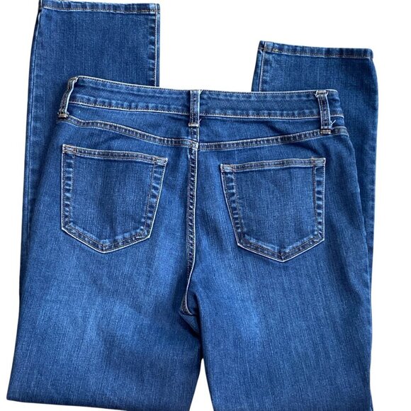 St. John's Bay Straight Leg Mid-Rise Blue Jeans Womens 8 #20L - Picture 7 of 10